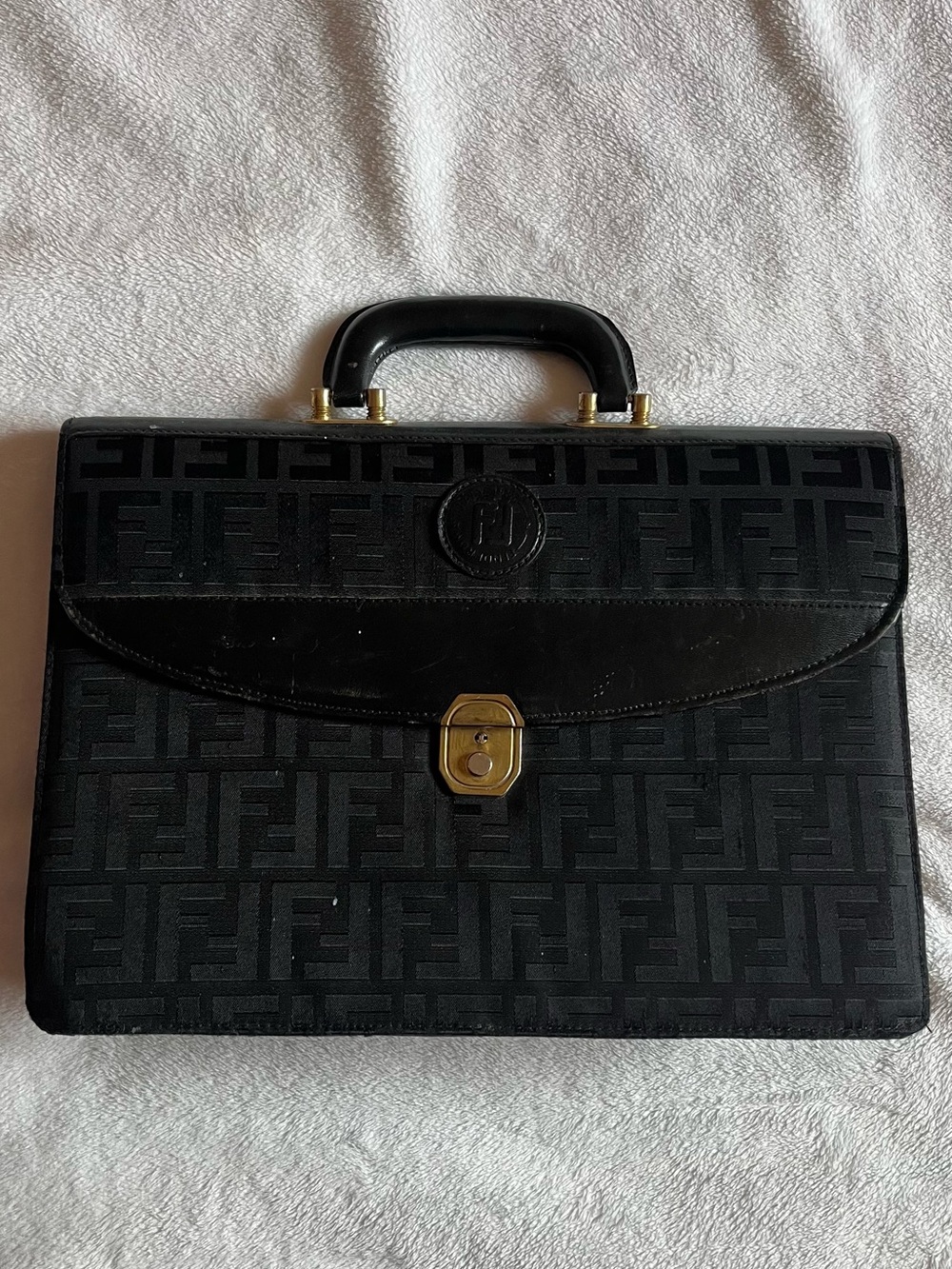 Vintage Fendi Zucca briefcase